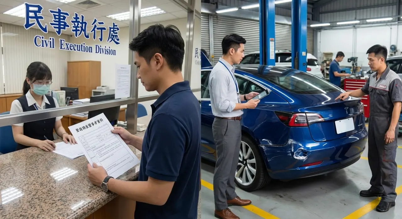 特斯拉哨兵拍到被別人損傷撞擊車體肇逃處理教學